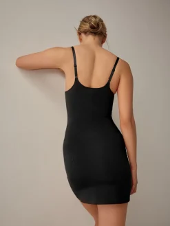 Next Shaping Medium Control Premium Cotton Wear Your Own Bra Slip Black Clearance