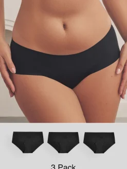 Next Short No VPL Comfort Knickers 3 Pack Black Online