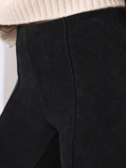 Next Black Smoothing Corduroy Bootcut Trousers Clearance