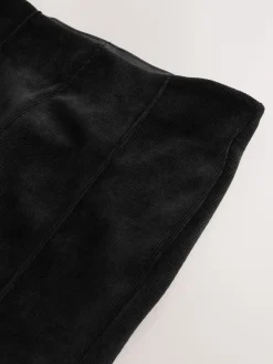 Next Black Smoothing Corduroy Bootcut Trousers Clearance