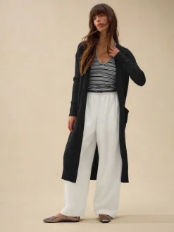 Next Soft Touch Cotton Rich Longline Cardigan Black Online