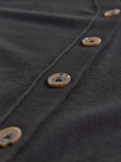 Next Black Soft Touch V-Neck Cotton Rich Button Up Cardigan Hot