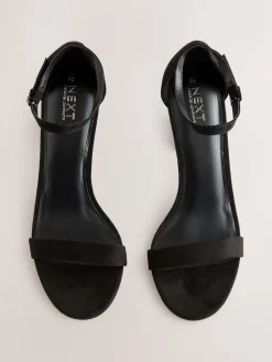 Next Black Standard/Wide Fit Block Heel Sandals Sale
