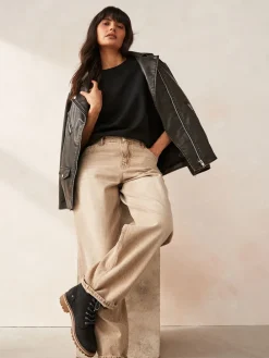 Next Standard/Wide Fit Forever Comfort® Casual Lace-Up Ankle Boots Black Outlet