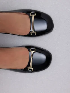 Next Standard/Wide Fit Hardware Slingback Block Heels Black Discount