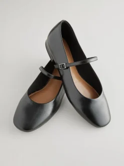 Next Standard/Wide Fit Round Toe Mary Jane Shoes Black Outlet