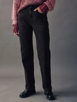 Next Straight Leg Jeans Black New