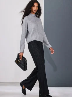 Next Black Striped Flared Trousers Sale