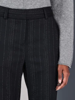 Next Black Striped Flared Trousers Sale