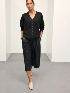 Next Black Supersoft V-Neck Cardigan With Pockets Clearance