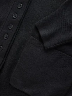 Next Black Supersoft V-Neck Cardigan With Pockets Clearance