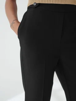 Next Black Tailored Elasticated Back Straight Leg Trousers Sale