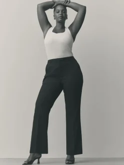 Next Black Tailored Hourglass Bootcut Trousers New