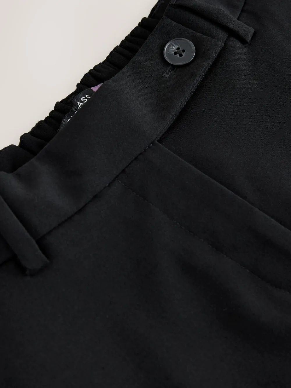 Next Black Tailored Hourglass Bootcut Trousers with Wool New