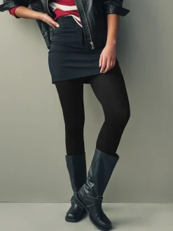 Next Black Thermal Wool Blend Knitted Tights 1 Pack Outlet