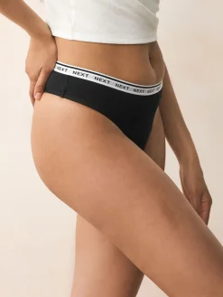 Next Black Thong Light Flow Cotton Period Knickers 2 Pack Best