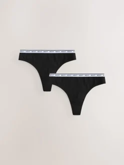 Next Black Thong Light Flow Cotton Period Knickers 2 Pack Best