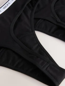 Next Black Thong Light Flow Cotton Period Knickers 2 Pack Best
