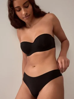 Next Thong No VPL Comfort Knickers 3 Pack Black Clearance