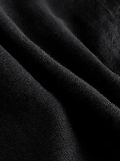 Next Tie Waist Linen Blend Culottes Black Discount