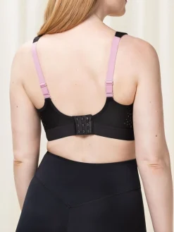 Triumph Triaction Hybrid Lite Padded Sports Bra Black New