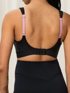 Triumph Triaction Hybrid Lite Padded Sports Bra Black New