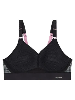 Triumph Triaction Hybrid Lite Padded Sports Bra Black New