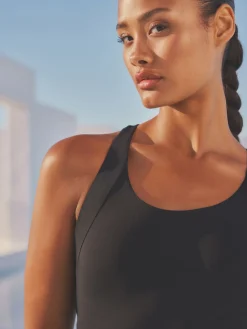 Next Tummy Control Unitard Swimsuit Black Discount