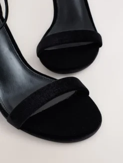 Next Forever Comfort® Strappy Heeled Sandals Black Velvet Best