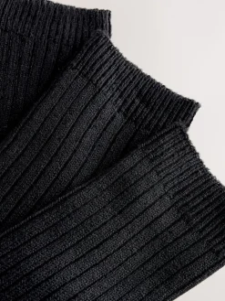 Next Warm Handle Ribbed Ankle Socks 3 Pack Black Clearance