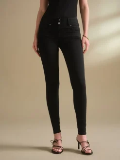 Next Lift Slim And Shape Skinny Jeans Black Wash New