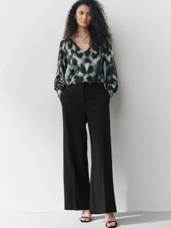 Next Black Wide Leg Tailored Trousers Hot