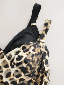 Next Black/Animal Tummy Control Swimsuits 2 Pack Outlet