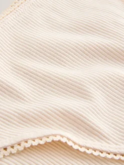 Next High Rise High Leg Cotton Rib Knickers 3 Pack Black/Caramel Nude/Praline Nude Discount