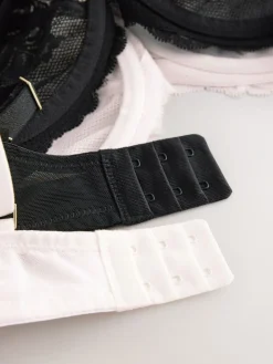 Next Black/Cream Non Pad Plunge DD+ Lace Bras 2 Pack Discount