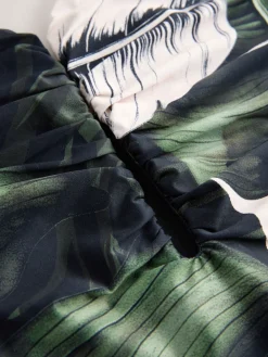 Next Plunge Tummy Control Swimsuit Black/Green Leaf Online