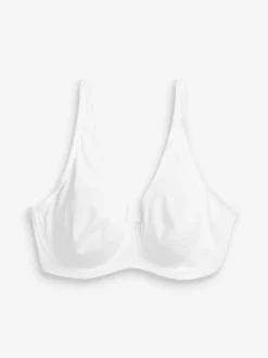 Next Non Pad Full Cup DD+ Cotton Blend Ultimate Comfort Bras 3 Pack Black/Grey Marl/White Hot