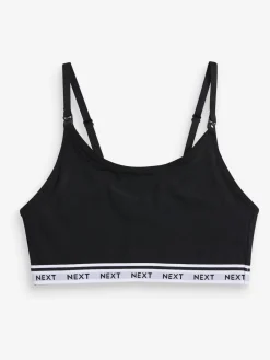 Next Maternity Nursing Crop Ultimate Comfort Tops 2 Pack Black/Grey Online