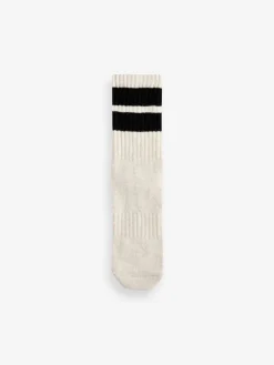 Next Black/Grey Stripe Cushion Sole Ribbed Sport Ankle Socks 3 Pack With Arch Support Discount