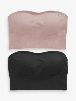 Next Black/Light Pink Seamless Bandeau Ultimate Comfort Bras 2 Pack Online