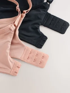 Next Black/Nude Push Up Pad Plunge A-E Smoothing Ultimate Comfort Bras 2 Pack