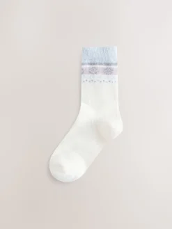Next Black/Pastel Fairisle Superhairy Cosy Socks 2 Pack Online