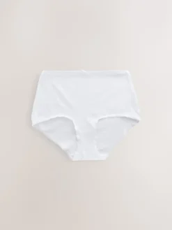 Next Black/Pastel Rose Nude/White Full Brief Cotton Rich Knickers 5 Pack Outlet