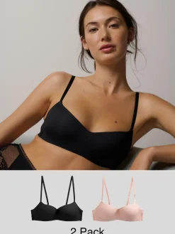 Next Light Pad Non Wire Ultimate Comfort Bras 2 Pack Black/Pink Sale