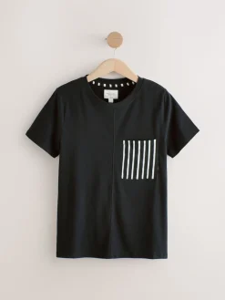 Next Short Set Pyjamas 2 Pack Black/Pink Stripe