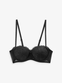 Next Black/Praline Nude A-E Lace Light Pad Strapless Multiway Bras 2 Pack Best