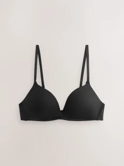 Next A-E Push Up Padded Non Wired Smoothing Bras 2 Pack Black/Praline Nude New