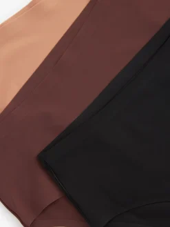 Next High Waist High Leg No VPL Comfort Knickers 3 Pack Black/Praline Nude/Chocolate Nude Discount