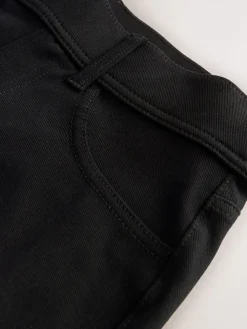 Next Jersey Denim Wide Leg Trousers 2 Pack Black/Sage Green