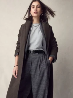 Next N. Premium Made In Italy Leather Belt Black/Silver Tone Hot